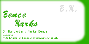 bence marks business card